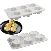 6 holes plumeria flower silicone mold cake decoration tool dessert mooncake kitchen mousse mould party pastry baking tools