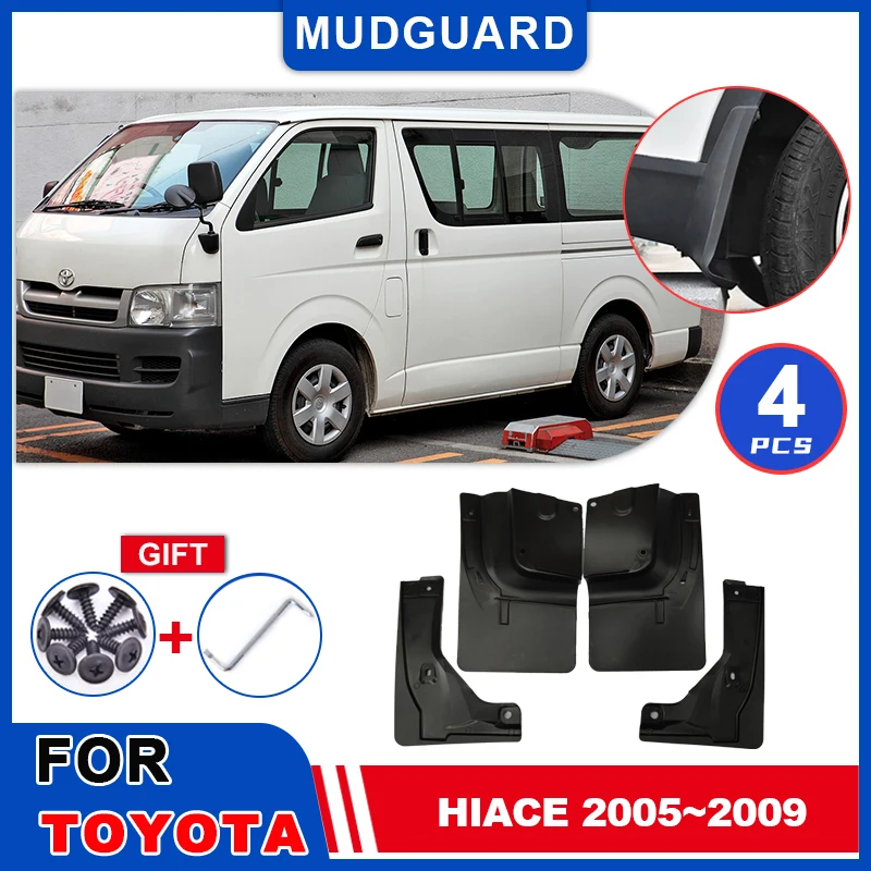 for Toyota HiAce 2005~2009 2006 2007 2008 Mudguards Mudflaps Fender Mud Flap Splash Mud Guards Cover Accessories