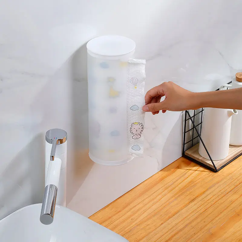 

Kitchen Tissue Holder Hanging Organizer Box Roll Oil Absorption Paper Towel Storage Box Kitchen Cabinet Door Holder Organizer