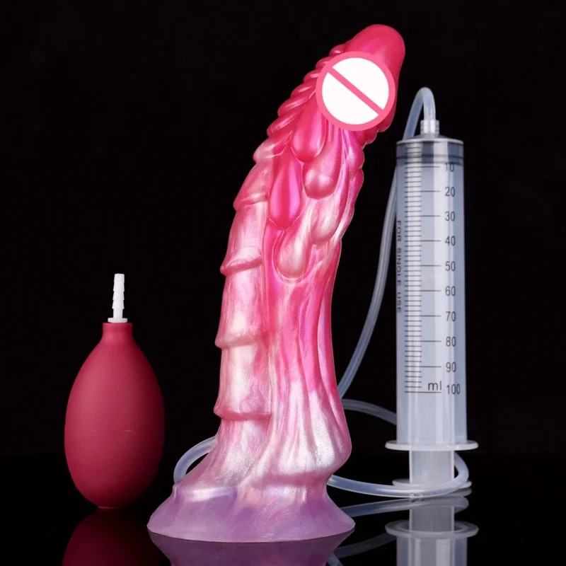 Faak лесбийский изогнутый конский пенис в рубчик фаллоимитатор для выброса с