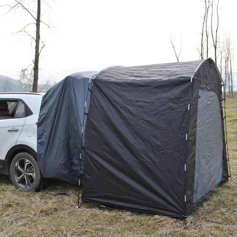 Фото Задняя палатка для автомобиля с защитой от дождя и солнца для самостоятельного вождения, кемпинга на открытом воздухе, удлинитель задней части автомобиля, многофункциональная четырехсезонная палатка №2