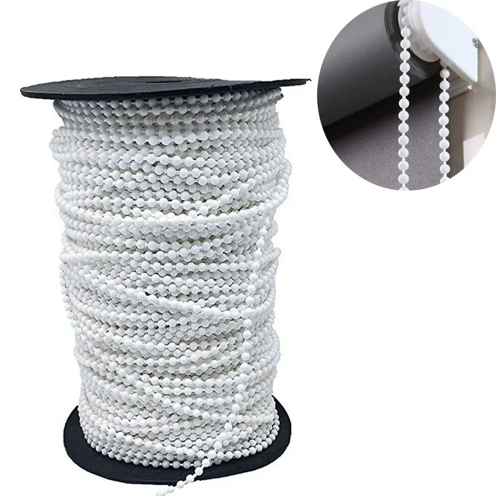 

10 Meters Plastic Roller Blind Roman Vertical Shade Beaded Chain Pull Cord Window Curtain Beads Rope with Connectors