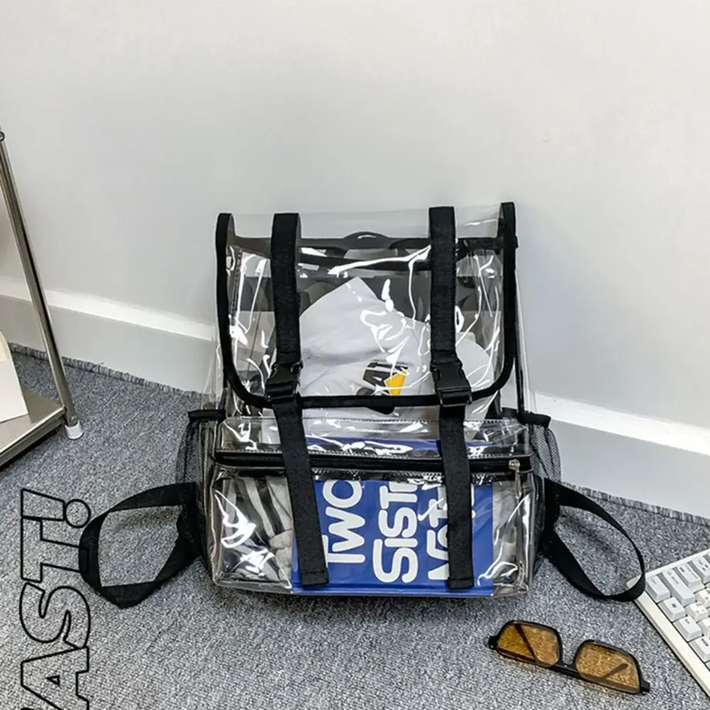 

Bag Riding Sport Camping PVC Leisure Bag Fitness Bag Outdoor Backpack Portable Sports Bag Knapsack Transparent Backpack