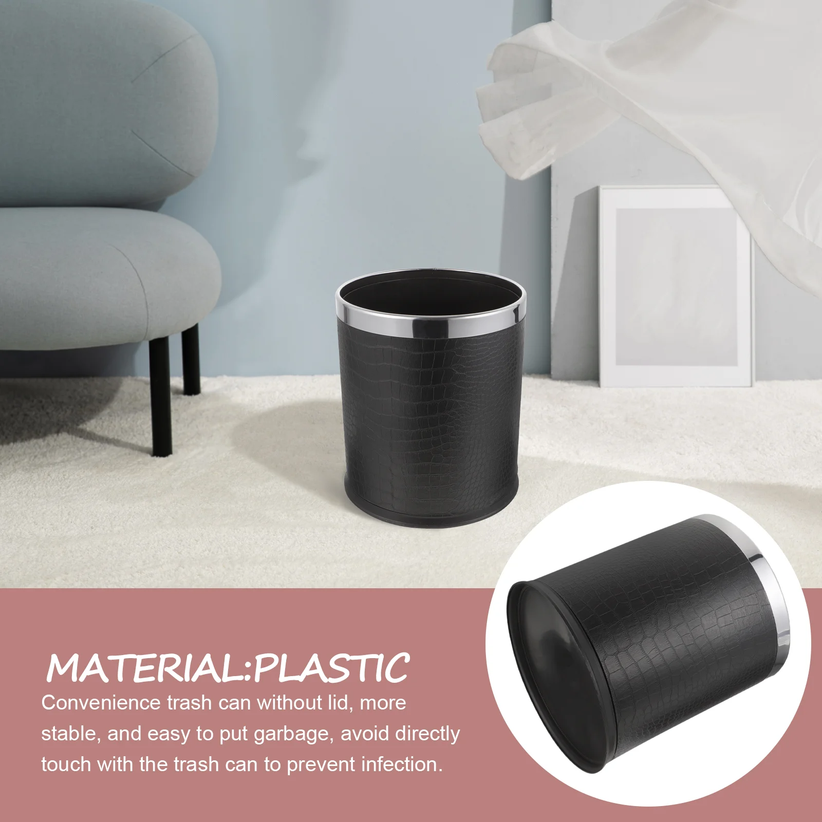 Многофункциональная пластиковая корзина для мусора в европейском стиле