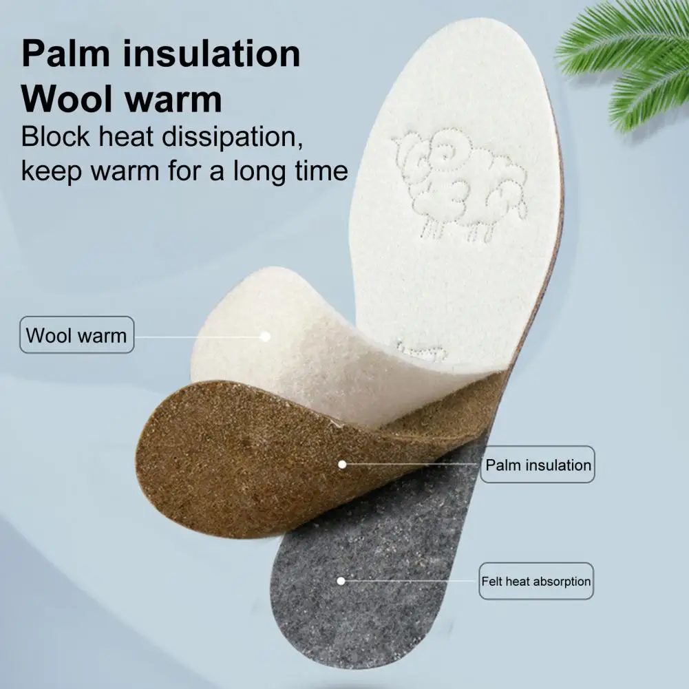 

Insoles Daily Shoe Accessories Breathable Unisex Warm Fleece Shoe Insoles for Daily Use Shoes Inner Pads Thermal Insoles