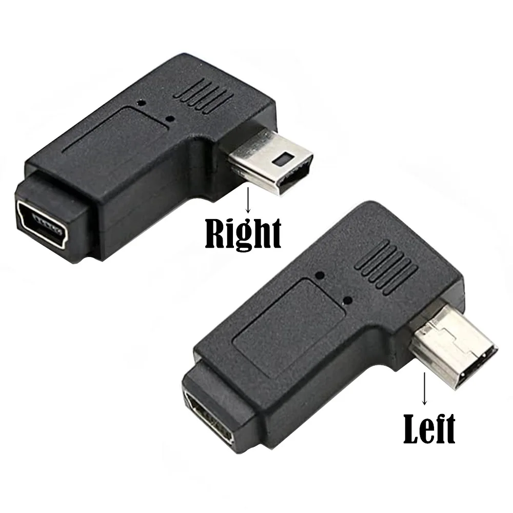 

90°Bend USB MINI 5P Male to Female Adapter USB Mini 5P Extension Adapter USB Head