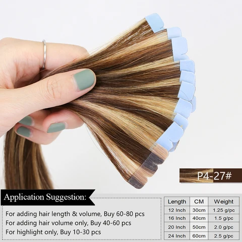 Мини-ленты для наращивания волос, 3x0,8 см, 10 шт