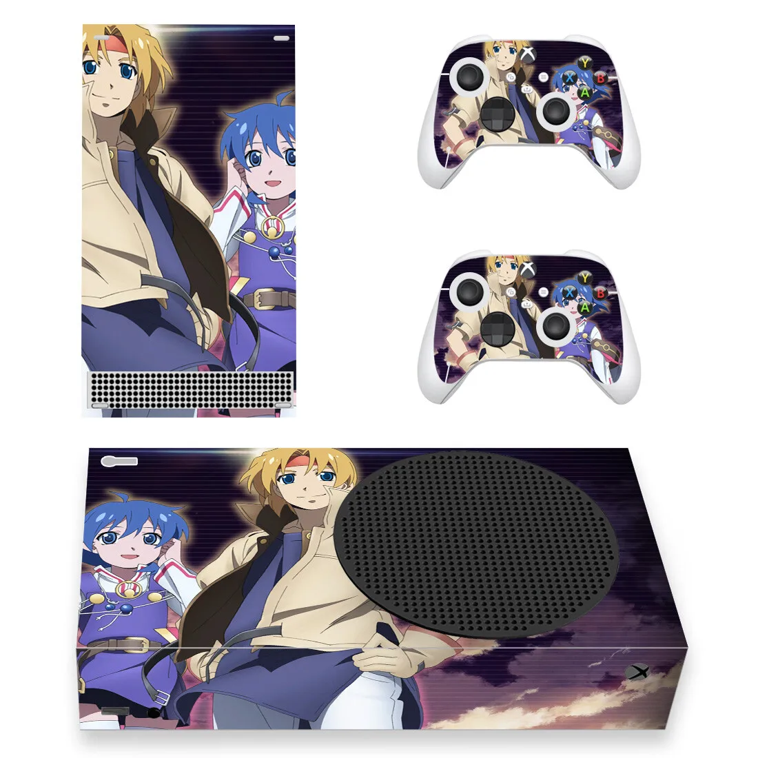 Наклейка для консоли Xbox серии S и 2 контроллера XSS