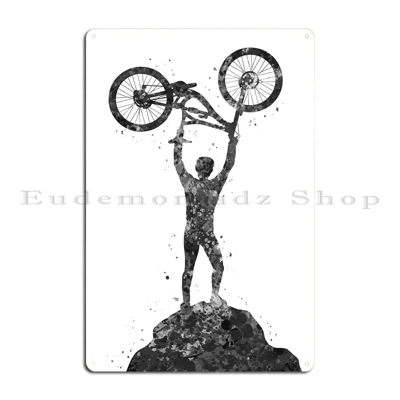 Горный велосипед для скоростного спуска металлическая табличка клубный