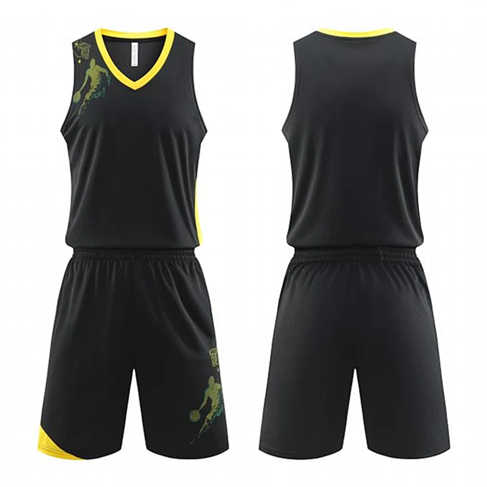 Men Basketball Jersey Set Youth Cheap Basketball Training Shirt Shorts Uniform Custom Men and Women Uniform Sportswear