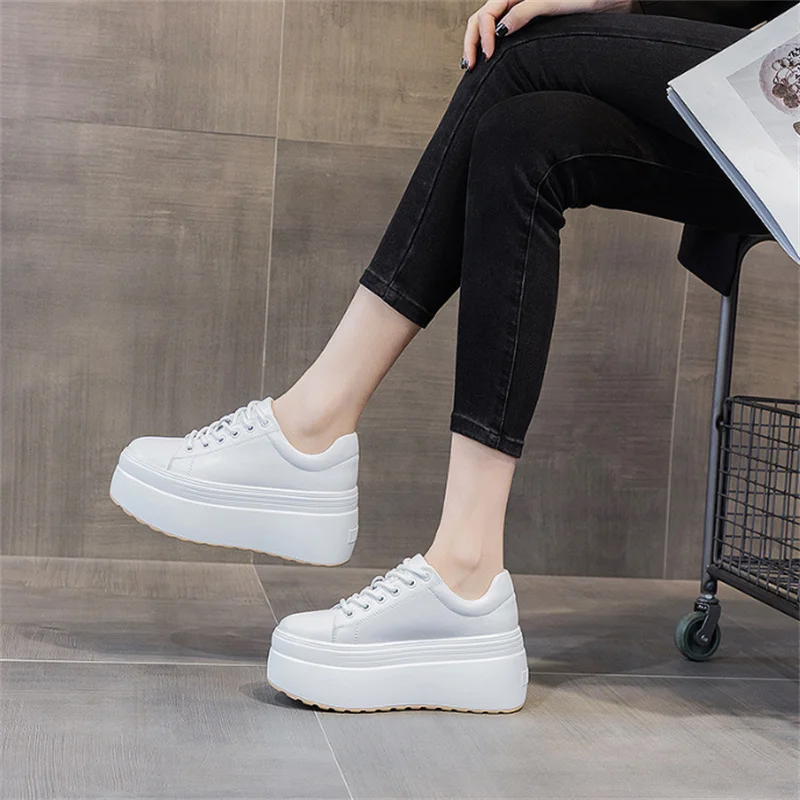 Женская повседневная обувь из натуральной кожи вулканизированные женские