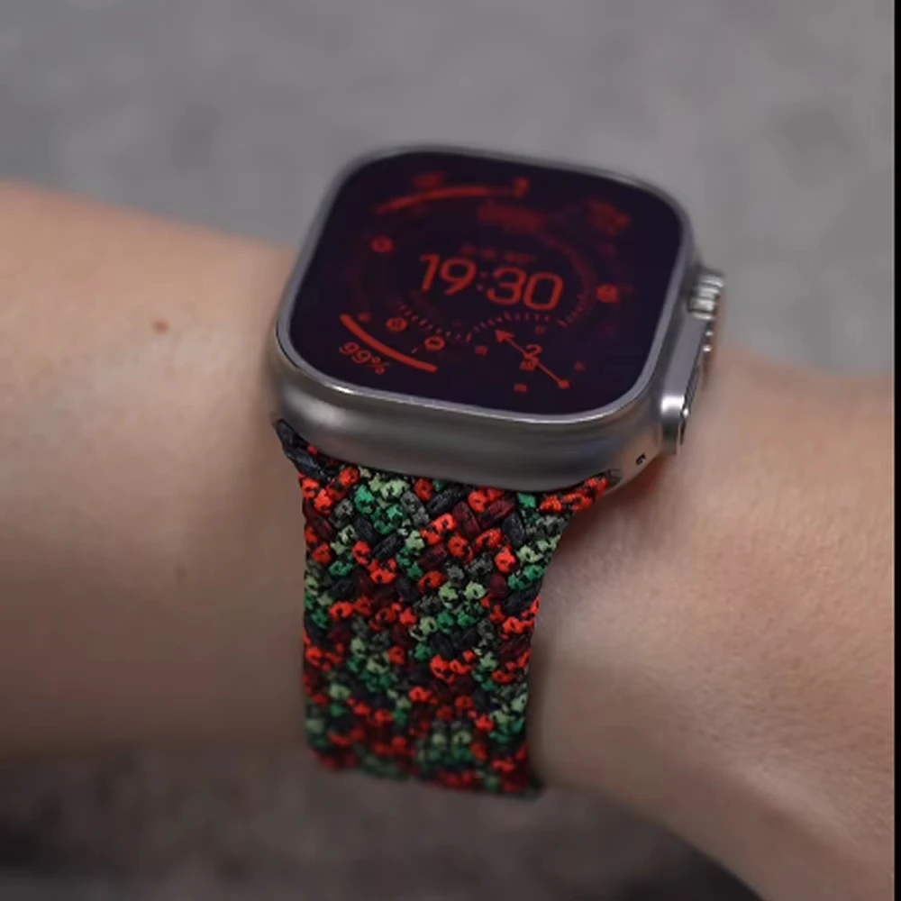 Фото Официальный ремешок для Apple Watch, 49 мм, 44 мм, 45 мм, 46 мм, 42 мм, 41 мм, 40 мм, плетеный ремешок-петля для iWatch 11 SE3 10 9 8 7 6 5 Ultra3 2 №3