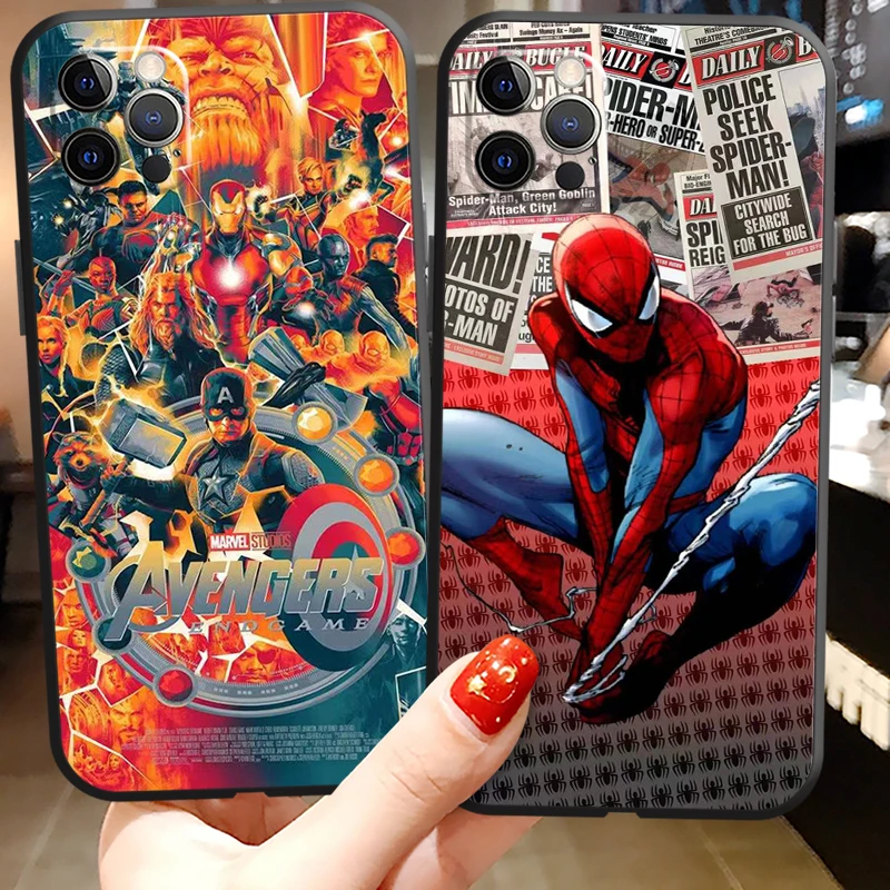 

Marvel Iron Man Phone Cases For iPhone 11 12 Pro MAX 6S 7 8 Plus XS MAX 12 13 Mini X XR SE 2020 Coque Funda Carcasa Soft TPU