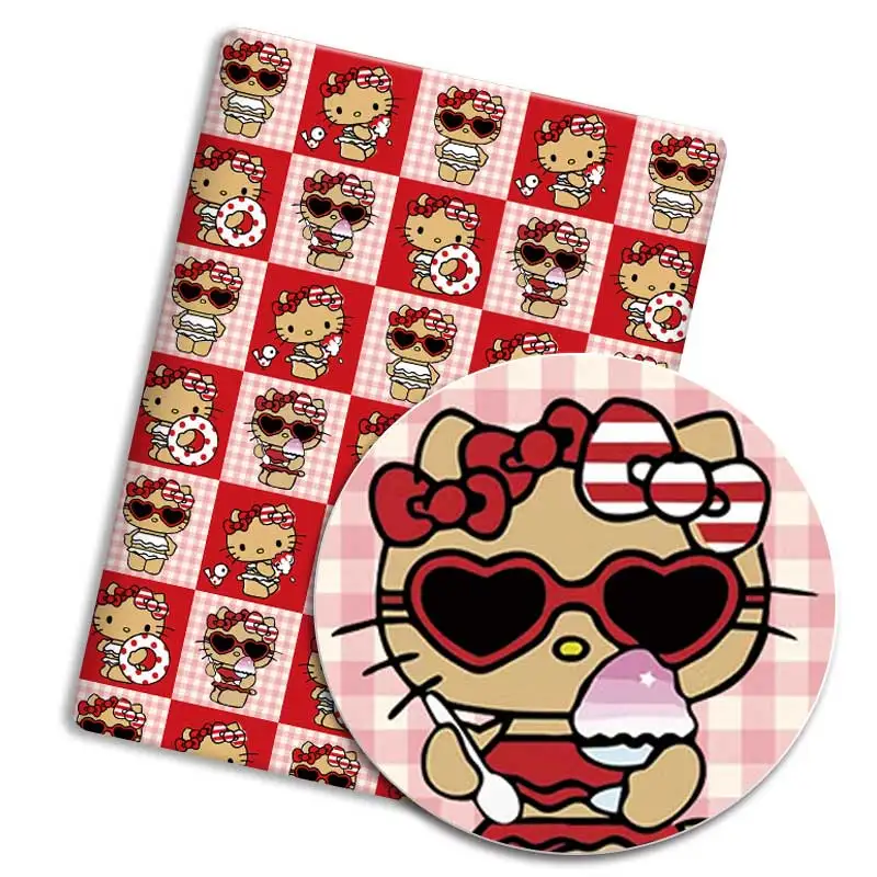 Фото Ткань Sanrio из хлопка и полиэстера, 140x50 см, для пэчворка, детского домашнего текстиля, шитья, кукольных платьев, штор №5