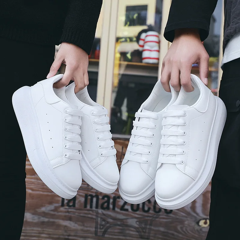 Couple Ins Small White Shoes Men Women Vulcanized Shoes 2023 New Student Skate Shoes Fashion Thick Bottom Increased Casual Shoes