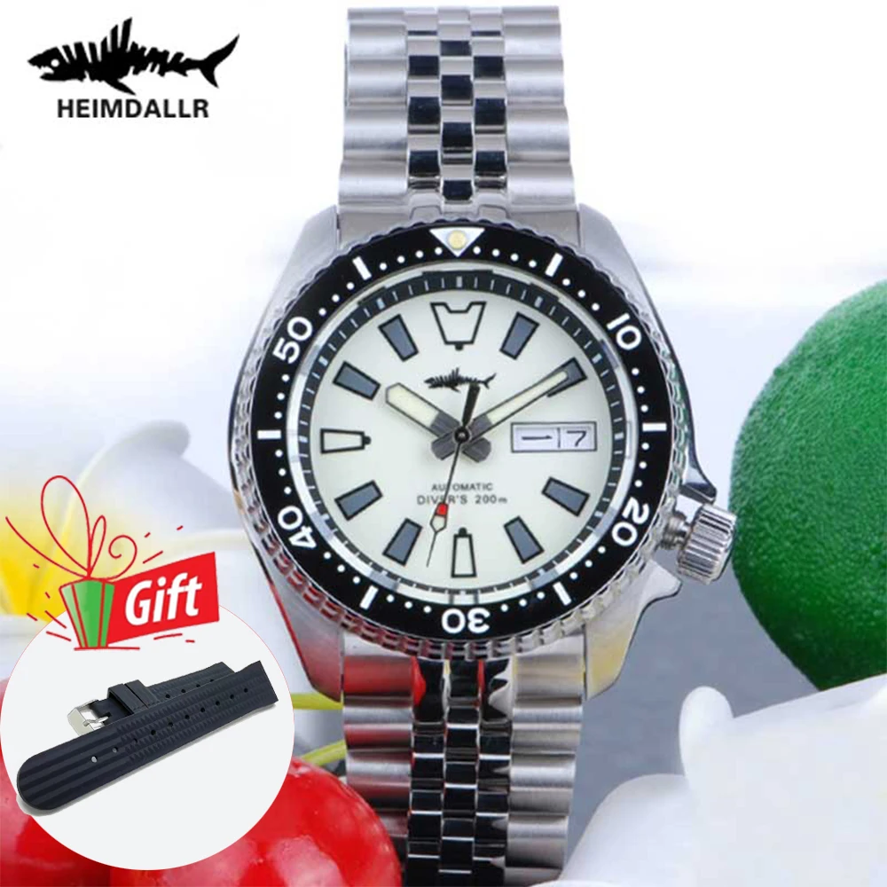 

HEIMDALLR SKX007 Automatic Watch Men Sapphire C3 Super Luminous 200m Waterproof Japan NH36A Mechanical Steel Dive Watches