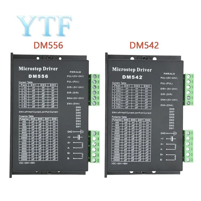Цифровой Драйвер шагового двигателя DM542 DM556, 2 фазы, 4,0 А, для шагового двигателя 42 57, контроллер шагового двигателя NEMA17 NEMA23 NEMA34
