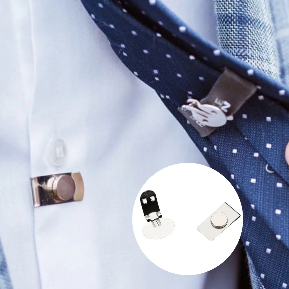 

Magnetic Invisible Tie Clip Automatically Fixed Stainless Steel Metal Shirt Tie Clips Creative Jewelry For Men Accessories Gifts