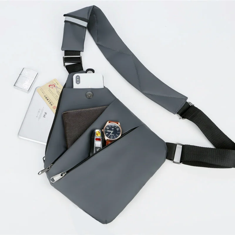 Мужская нагрудная сумка с отделением для телефона