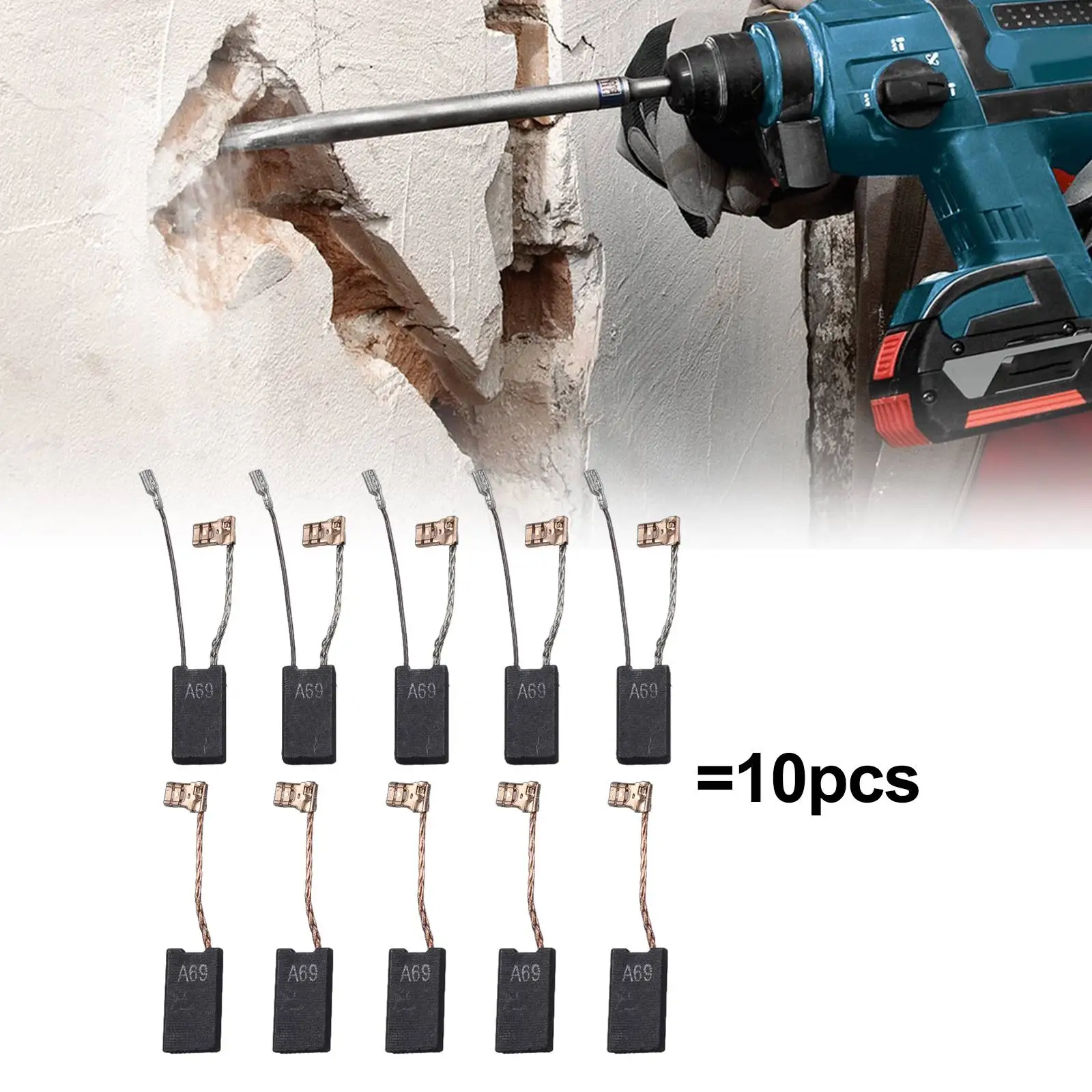 Сменные щетки 10 шт. угольные для обслуживания дрели номер детали 1617014135 Фиксация