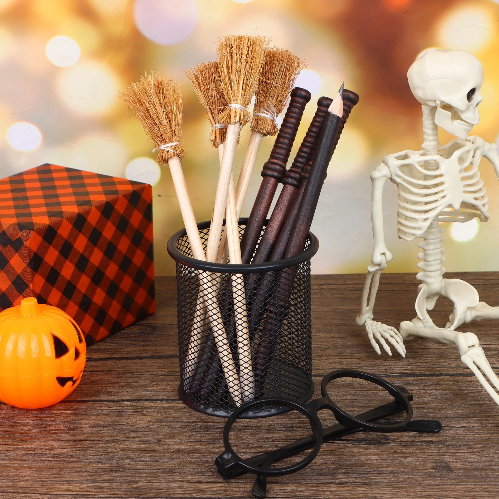 40 шт./компл. карандаши с молнией наклейки для татуировок метла и очки Волшебник