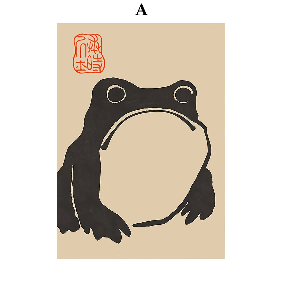 

Абстрактный плакат с лягушкой на холсте