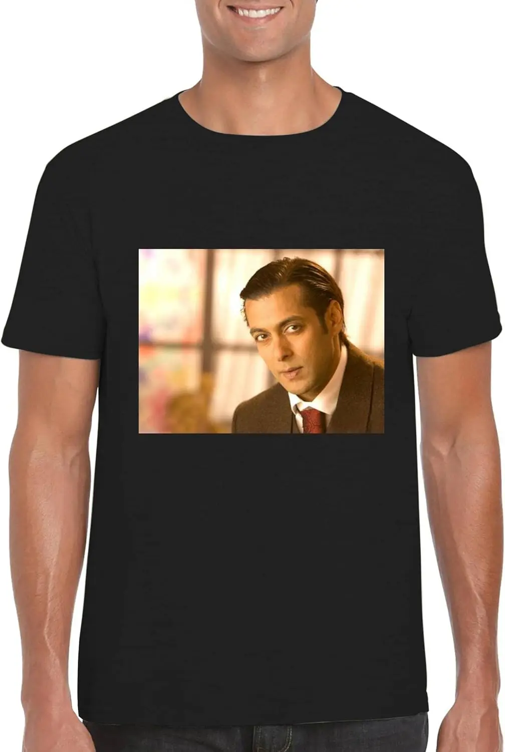 Сальманхан - Мужская футболка с круглым вырезом PDI # ПИДП 261709