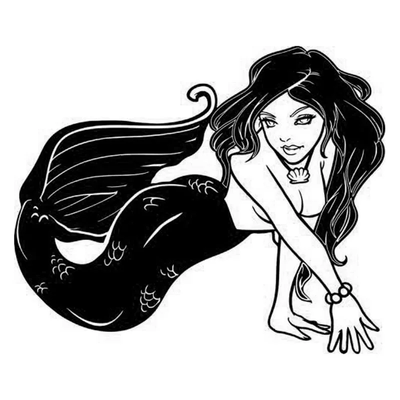 

Русалка Фэнтези океан морская девушка рыба Классическая мультяшная Автомобильная наклейка Модные аксессуары 17,8*14,9 см