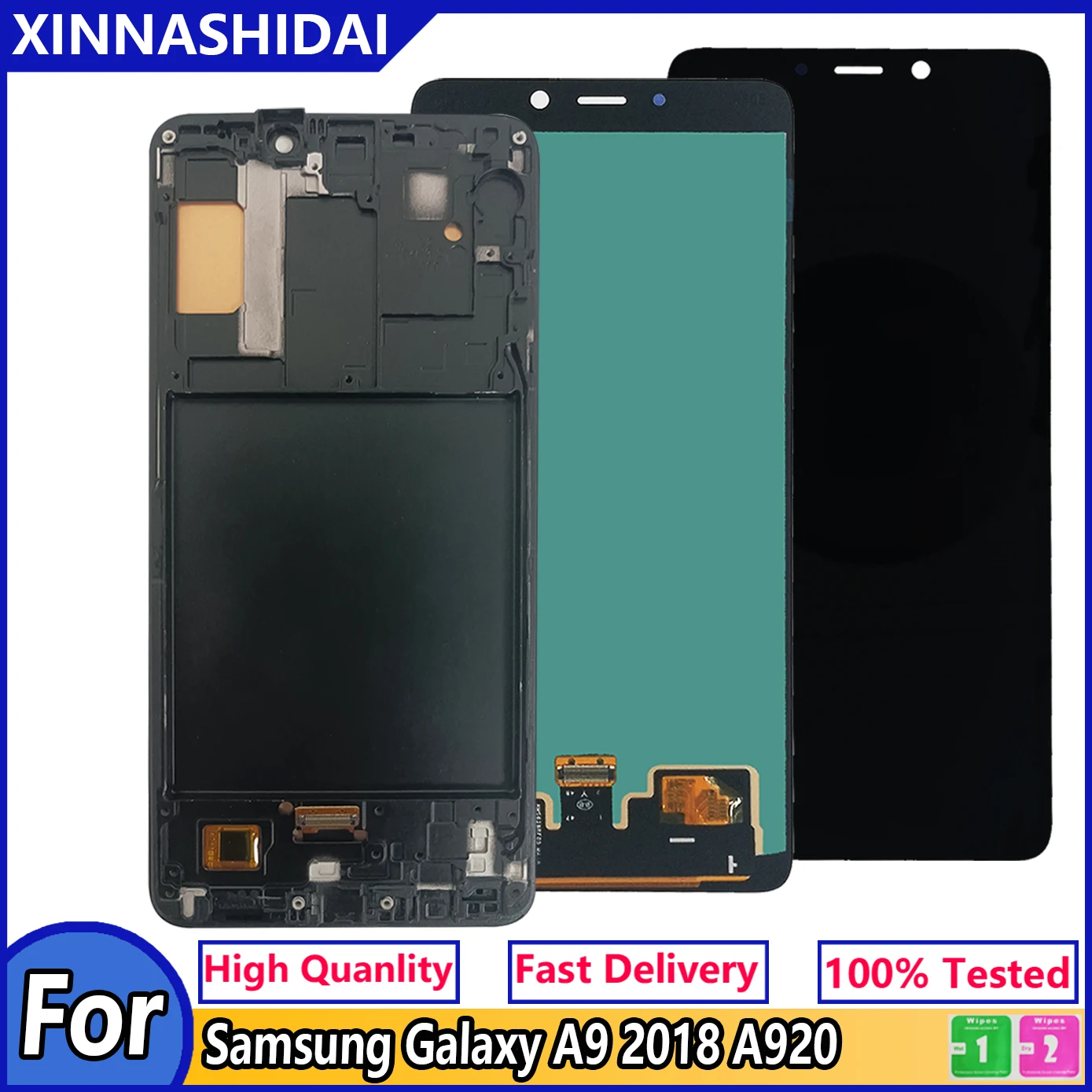 Super AMOLED для Samsung Galaxy A9 2018 A920 A920F SM-A920F/DS ЖК-дисплей сенсорный экран дигитайзер в
