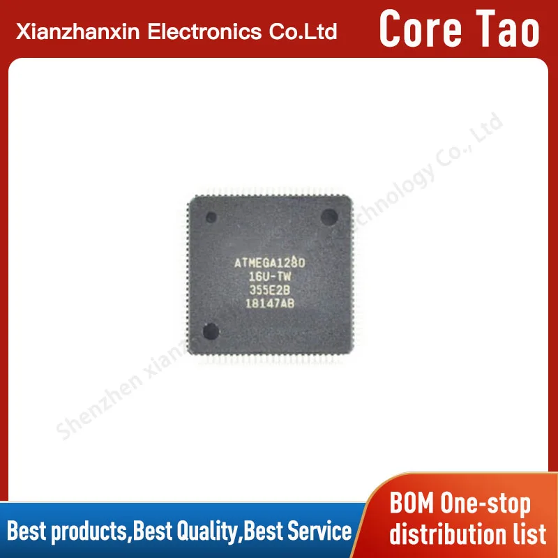 1~5pcs/lot ATMEGA1280 ATMEGA1280-16AU QFP100 8-bit microcontroller chips