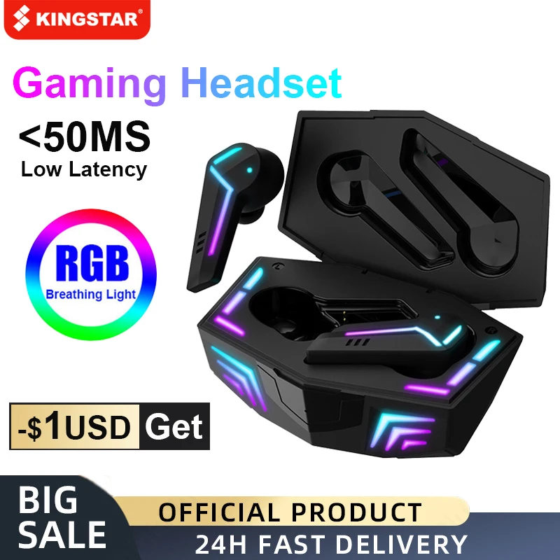Bluetooth-наушники KINGSTAR игровые водостойкие с микрофоном |