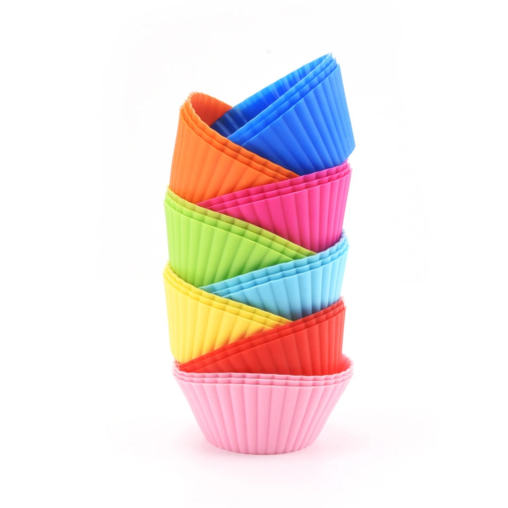 

Набор из 24 формочек для выпечки, силиконовые вкладыши для кексов, многоцветная помадка, «сделай сам», формы для рукоделия, домашняя форма дл...