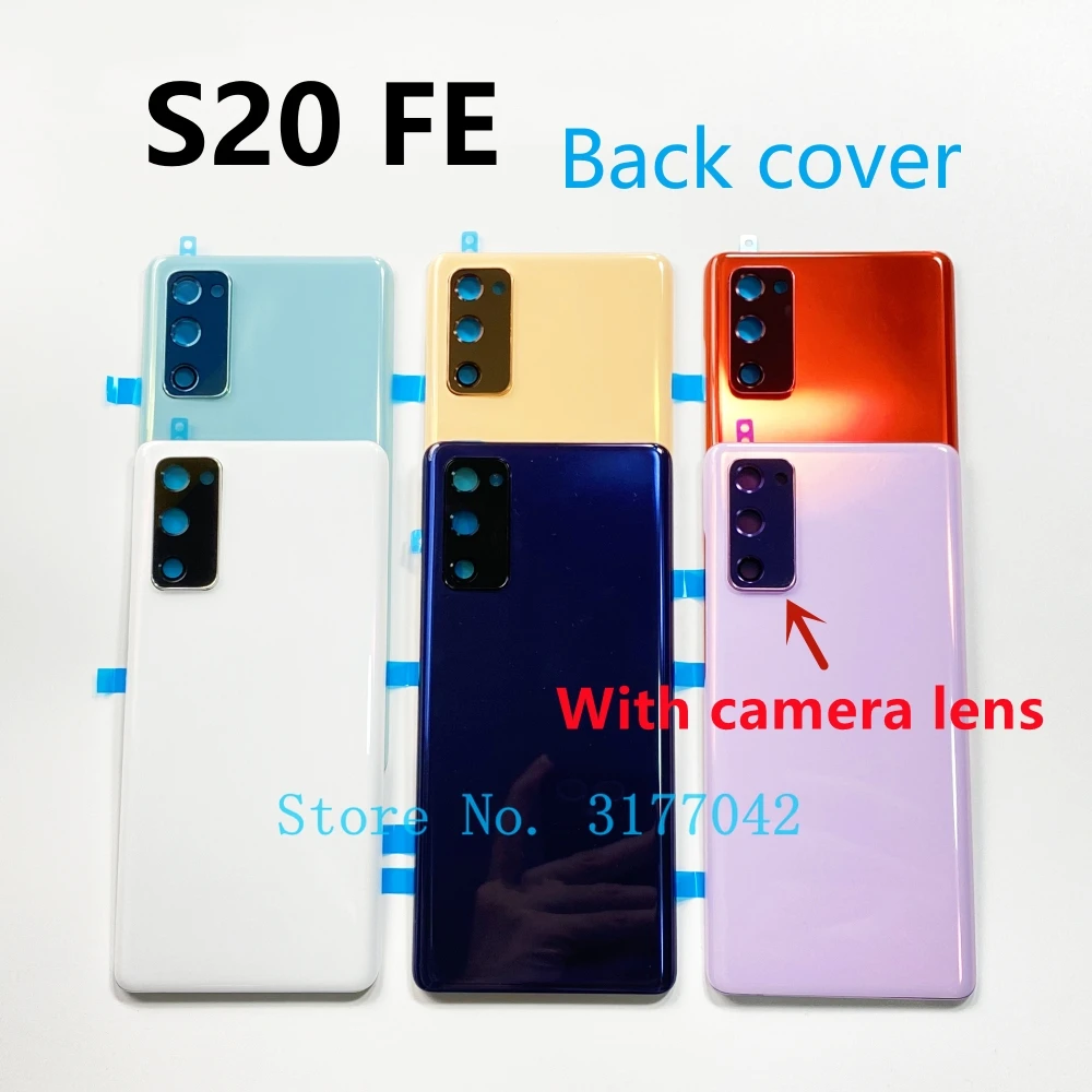 

For SAMSUNG Galaxy S20 FE G780F G781F 4G 5G Fan Edition Back Cover S21FE Battery Rear Door Housing Case Replacement Camera Lens