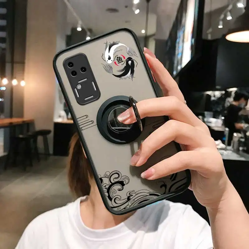 Обложка V30Pro Balance of Koi Skin-feel Ring чехол для телефона VIVO V30 V29Lite V29E V25