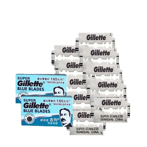 Лезвия Gillette Super Blue для бритья 5 лезвий 2 упаковки