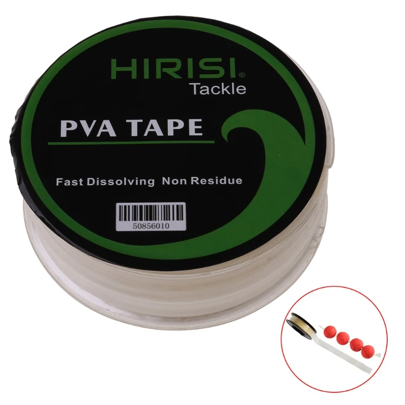 

PVA Tape For Fishing Feeder Water Dissolve 10mmx20m Quick Dissolve Tackle Transparent Environmental Professional Fishing Tool