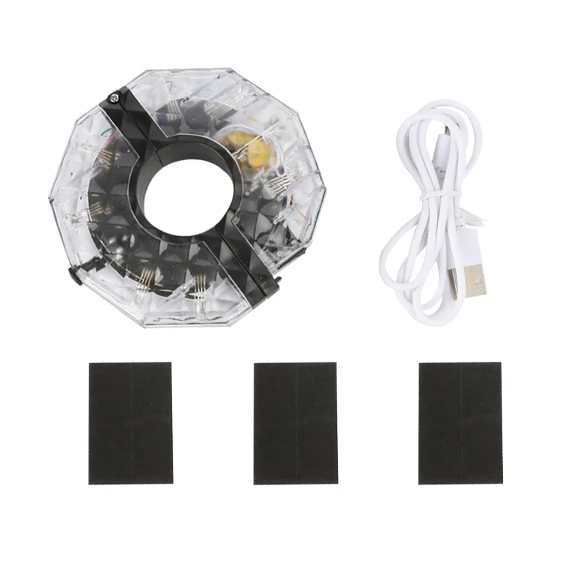 

Impression Riding Led Bicycle Lamp USB Charging Flower Drum Lamp Wind Fire Wheel Bicycle Light Accessories one Lamp 7 colors