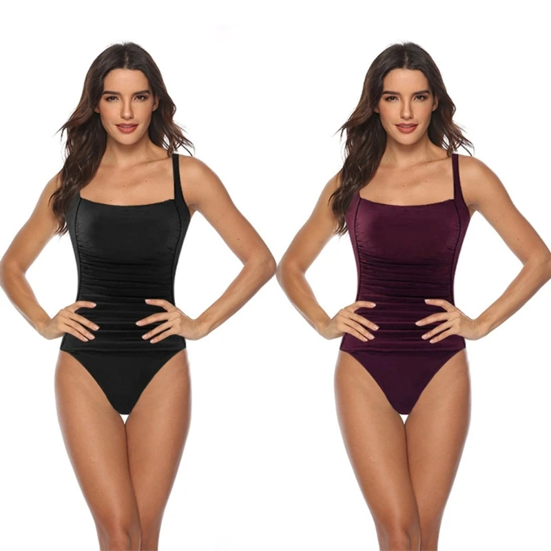 

Ruched Push Up Bathing Suit for Women One Piece Swimsuit Tummy Control Swimwear