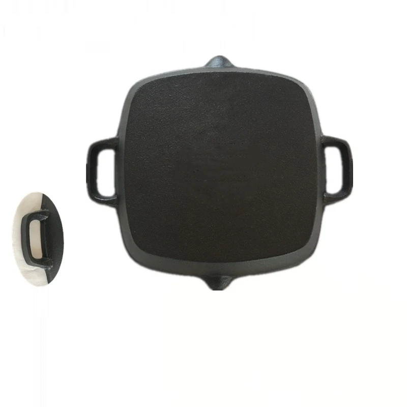 Чугунная квадратная плита для барбекю подставка стейка неприлипающая сковорода