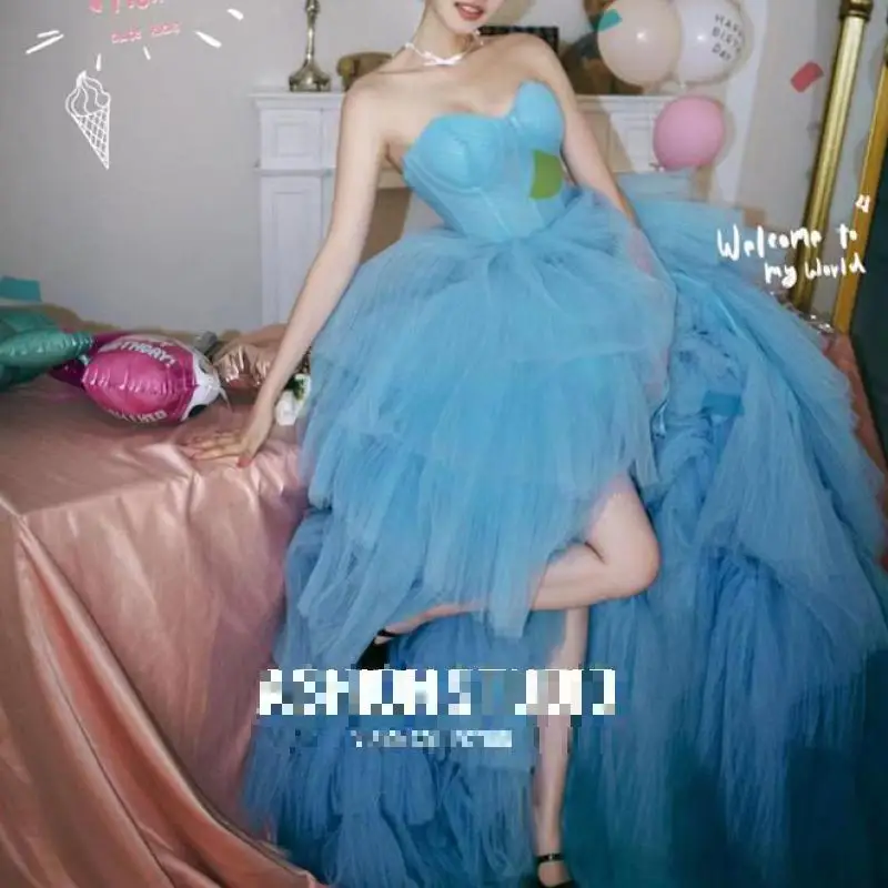 Синие свадебные платья по индивидуальному заказу классическое сексуальное