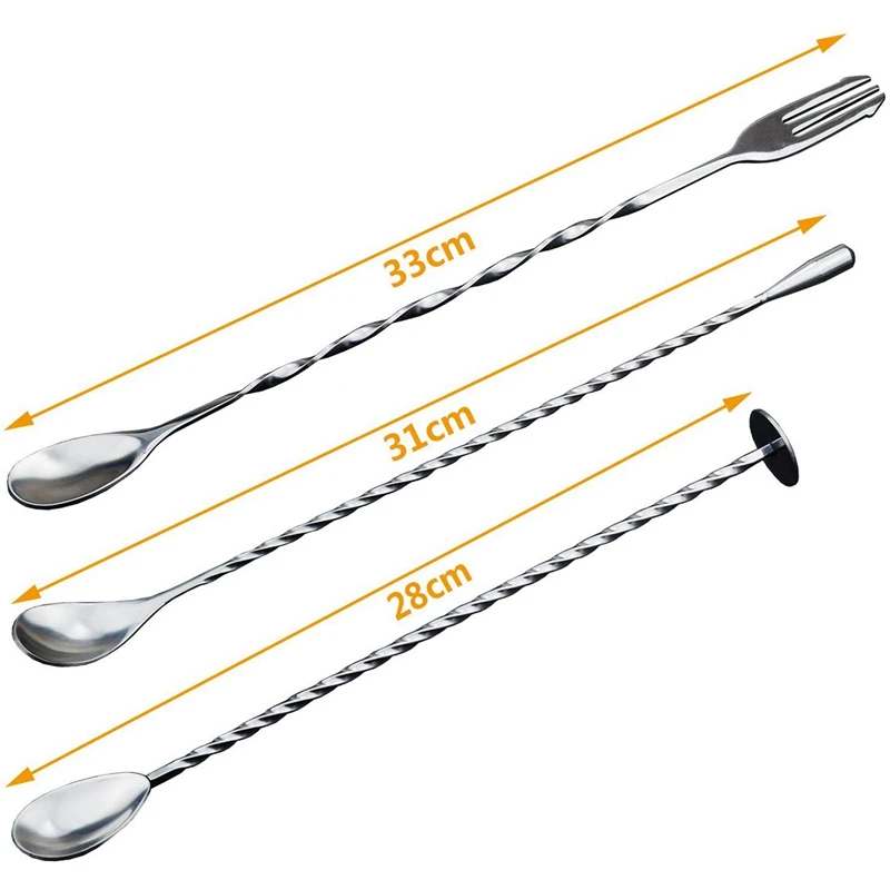 9 шт. сверхдлинные ложки для смешивания из нержавеющей стали