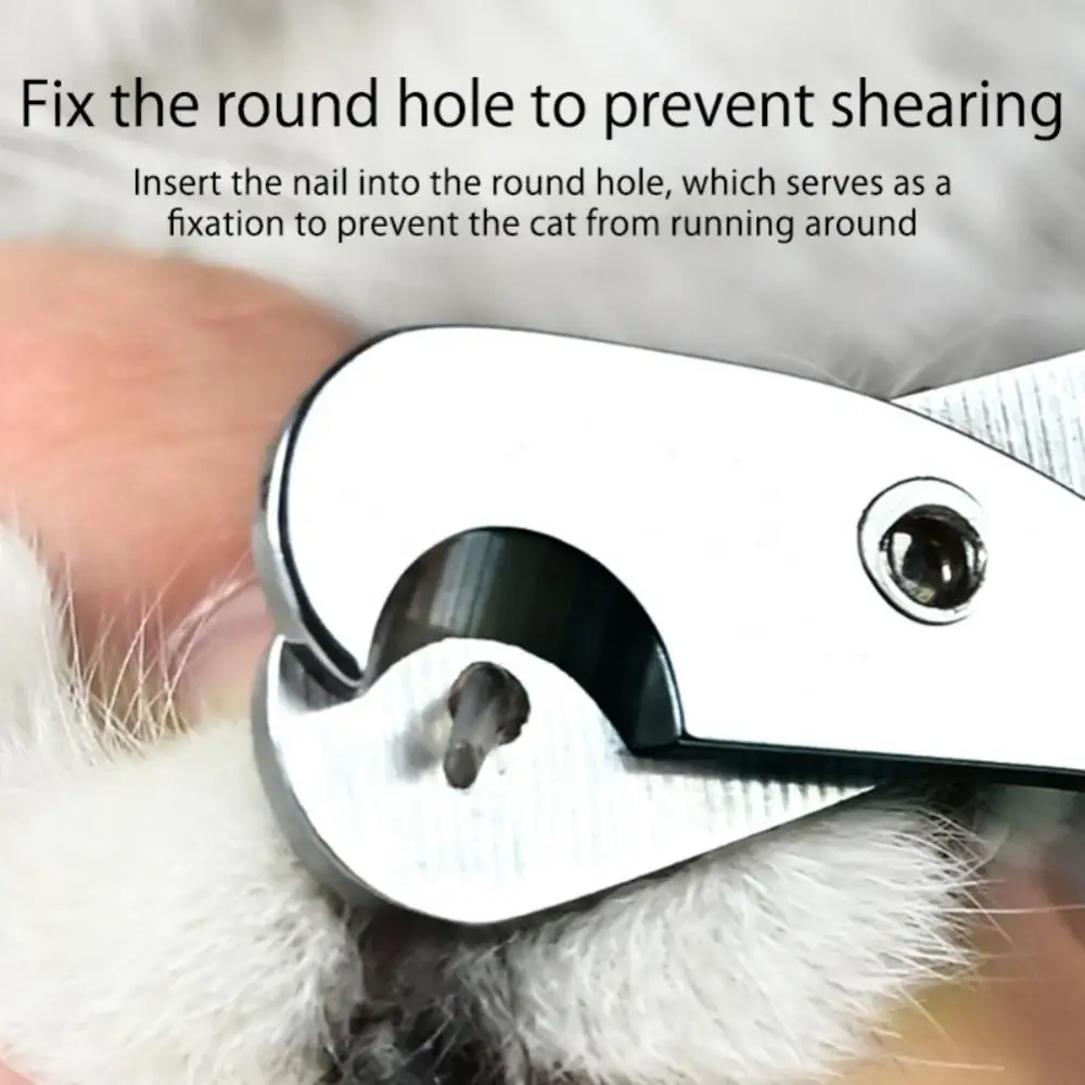 

New Pet Nail Clipper Anti Accidental Supplies Novice Cat Cutter Scissors Plastic Round Hole Nails Products Pet Cat Dog Small