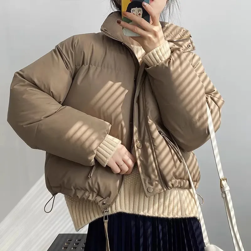 Пуховик и хлопковая куртка женская зимняя Толстая вдохновленная дизайном