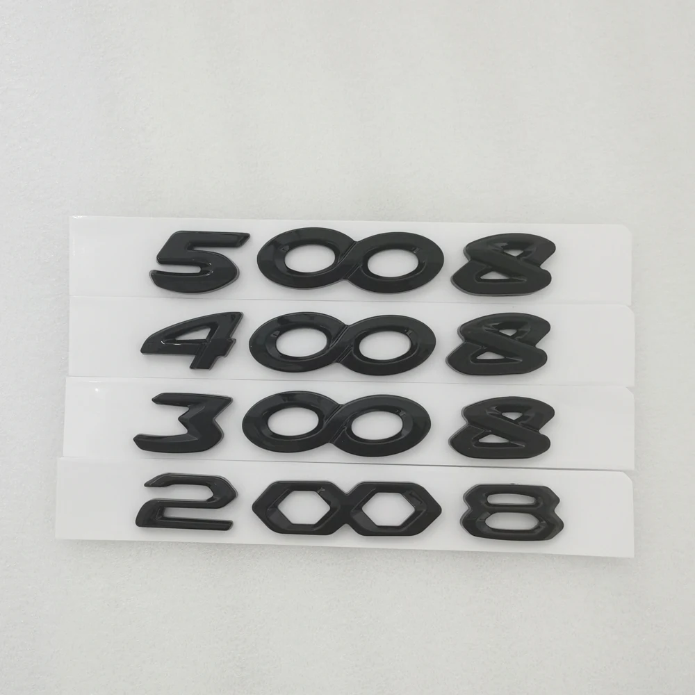 

Car ABS Rear Trunk Sticker For Peugeot 3008 5008 308 208 508 2008 4008 GT LINE PEUGEOT Hood Sticker Black