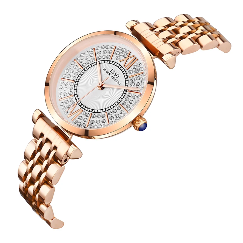 Elegant Novelty Wristwatch Original Women Top Luxury Brand Quartz Watches Large Golden Steel Lady Watch Girl Silver Hand Clock