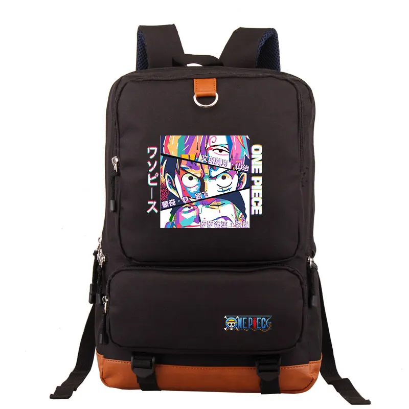 Anime One Piece Backpack Monkey D. Luffy Manga Print Computer Business Shoulder Bags Student Schoolbags Boys/Girl Laptop Daypack
