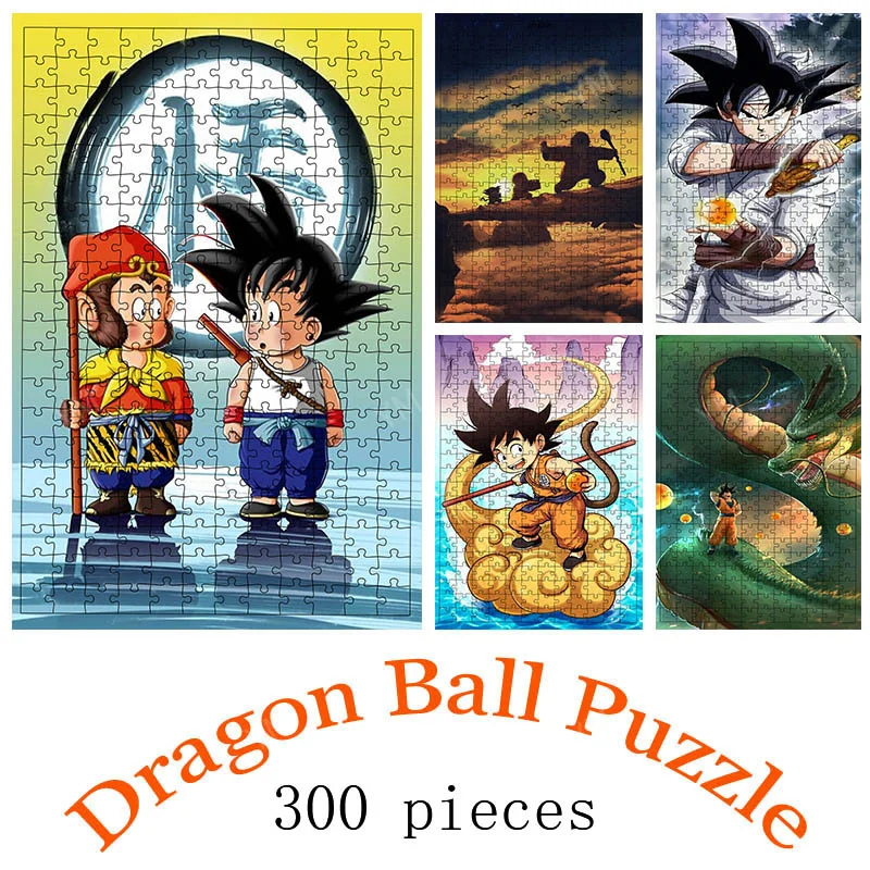 

Детские развивающие игрушки, бумажная головоломка, 300 шт., Bandai Dragon Ball, Высококачественная печатная головоломка, Обучающие Детские игрушки