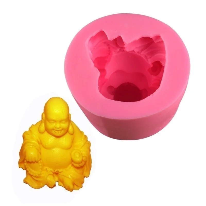 

Smiling Buddha Cake Mould Candle Soap Silicone Mold DIY Making Craft