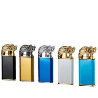 new creative dragon double fire lighter jet flame lighter open fire conversion windproof inflatable novelty mens gift