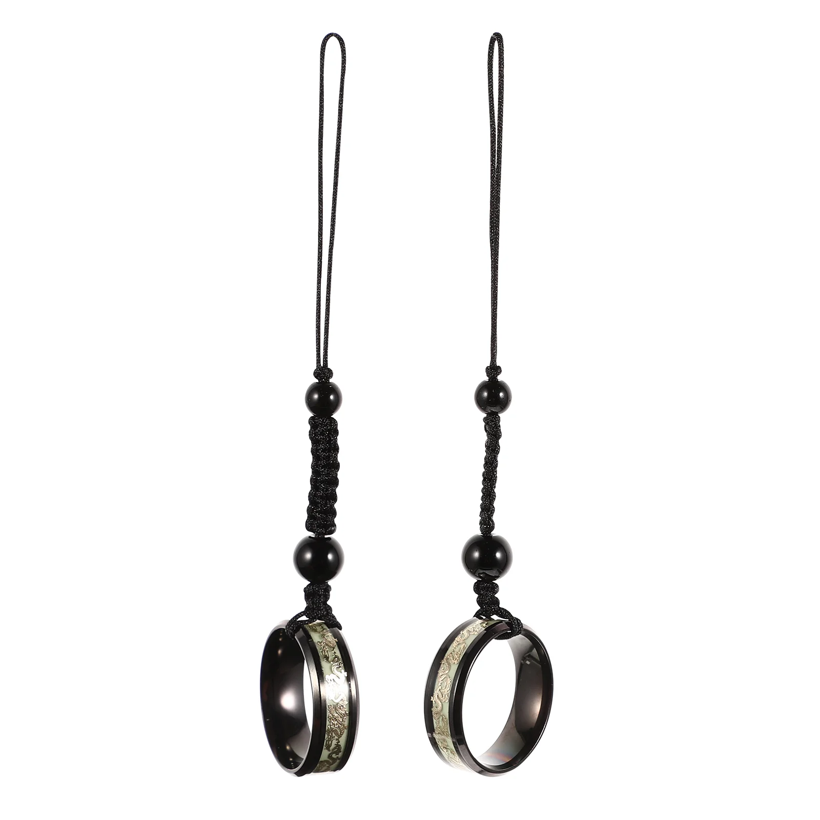 

Lanyard Cell Ring Strap Mobile Charm Finger Cord Holder Christmas Party Favor Wrist Hanging Car Ornament Short Steel Luminous